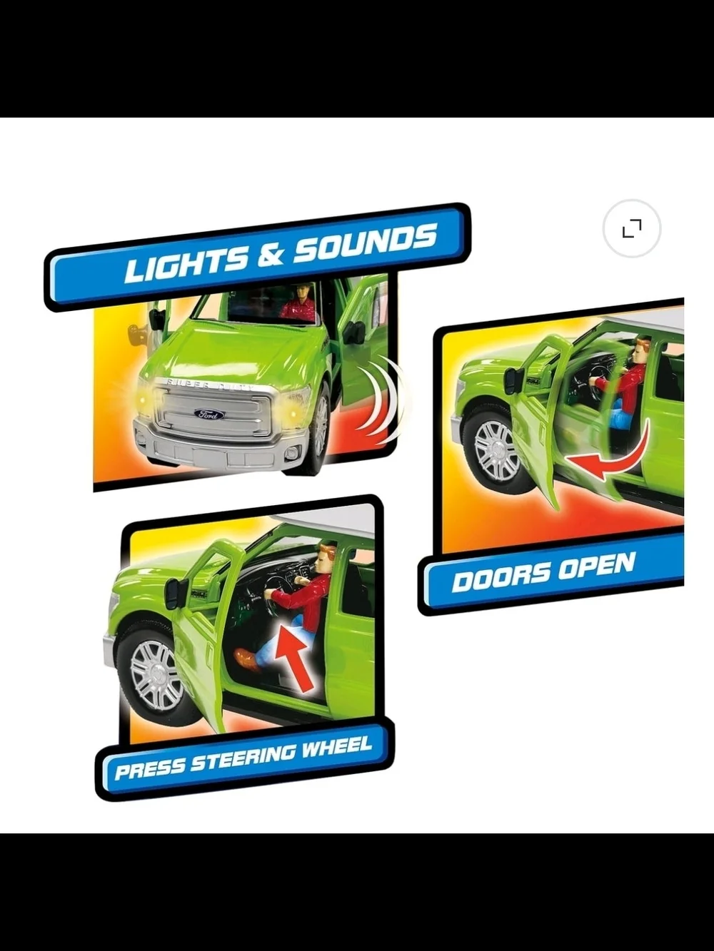 Adventure Force Ford F-350 Camping Adventure Vehicle Play Set, 8 Pieces